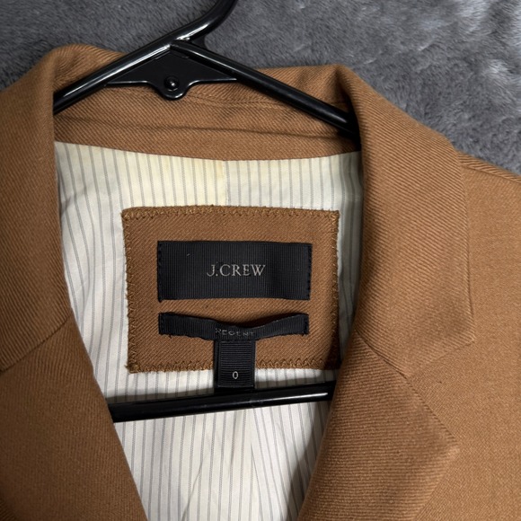 J.Crew Regent Blazer Camel Brown Wool Blend Single Button Jacket Size 0 - Picture 6 of 8